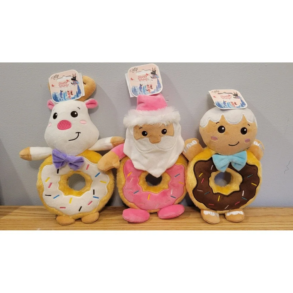 TJX All For Paws Holiday Donut Dog Toys Pre-Production Samples XM21060-62 Set 3